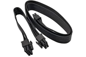 COMeap - Cable de alimentación adaptador macho para fuente de alimentación modular Corsair , ATX CPU 8 pines macho a doble PCIe 2X 8 pines (6+2), 63 cm+23 cm