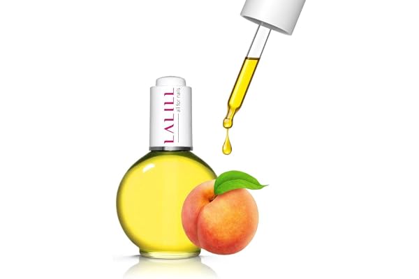 LALILL Nail Cuticle Oil 75ml - Huile de pêche pour le soin des ongles - Huile de soin des cuticules - SPA Manucure Mains Nail Design - Vegan - Avec Pipette