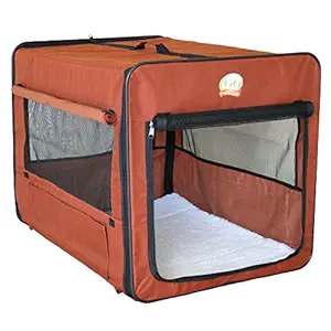 Go Pet Club AB43 Soft Dog Crate, Brown - 48 inches L x 28 inches W x 32 inches H