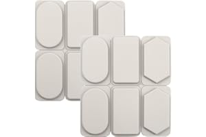 YXHZVON 2 Pezzi Stampo per Sapone in Silicone, Stampi per Saponette Fai da Te con Foro per Appenderli, Stampi di Sapone Fatto a Mano Riutilizzabile, 6 Cavità Stampi Silicone per DIY Homemade Craft