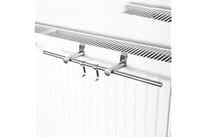 Zeroupshop Radiator Towel Rail Stainless Steel Adjustable Hanging Drying Rack For Bathroom Home Laundry Clothes Heating Warmer(60cm)