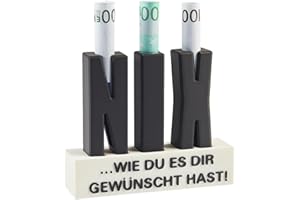 ENYACOS NIX Geldgeschenk – Lustige 3D Buchstaben mit Geldversteck – Originelles Geschenk für Männer & Frauen zum Geburtstag – Kreative Idee für alle, die „nichts“ wollen (A)