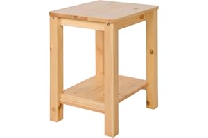 Homestyle4u Stolik pomocniczy Stolik nocny Drewno Naturalne Sypialnia Stolik Kawowy Stół Salon