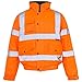Produktbild NEU HI VIZ VIS BEI SCHLECHTEN SICHTVERHÄLTNISSEN BOMBER REFLEKTIERENDE AUFTRAGNEHMER SICHERHEIT ARBEITS HERREN JACKE - Orange, XXL