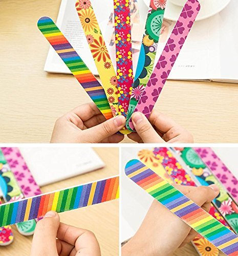 10Pcs Printing Style Profi Doppelt Sided Nagelfeile Nägel Nailart Profi Maniküre Pediküre - 2