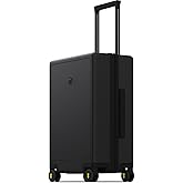 LEVEL8 Suitcase Cabin Microdiamond PC TSA 4wheels 54.5x37x23.5cm,40L,Black | Lightweight and durable, 4 silent wheels