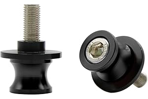 MZ-STORE Universal CNC Aluminio Diabolos M10*1.25 Basculante de Deslizadores Tornillos del Soporte para Duke/RC 125 200 390 ZX6R ZX10R Z750 Z1000 Z1000SX ER6N ER6F Ninja 250 300 (Negro)