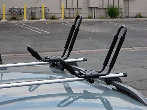 Preisvergleich Produktbild 9sparts® J Bar Kayak Canoe Inflatable Boat Wakeboard Waveboard Paddleboard Snowboard Ski Roof Rack Carrier Car SUV Truck Jeep Roof Top Mount With Straps by 9sparts