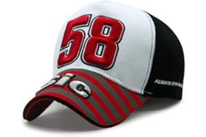 AJSJ Memento Moto GP Motorfiets Italian Racer 58 Simoncelli San Carlo Berretto da Baseball Hiphop per Uomo Tempo Libero Cappelli Gorras