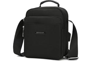 Vohoney Umhängetasche Brusttasche Herren Crossbody Schultertasche Handytasche Messenger Bag Herrentasche Shulder Bag (Schwarz Herren-Schultertaschen)