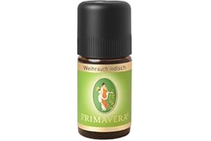 ‎PRIMAVERA PRIMAVERA Ätherisches Öl Weihrauch indisch 5 ml - Aromaöl, Duftöl, Aromatherapie - reinigend, ausgleichend - vegan