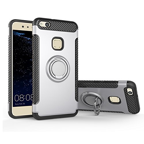 huawei p10 Lite Funda COOLKE Doble Capa TPU PC Shockproof Anti-rasgu os tel fono caso protecci n C scara Cover de 360 Rotating Ring Grip Stand Holder para huawei p10 Lite - plata reviews huawei p10 Lite Funda COOLKE Doble Capa TPU PC Shockproof Anti-rasgu os tel fono caso protecci n C scara Cover de 360 Rotating Ring Grip Stand Holder para huawei p10 Lite - plata