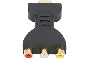 DEMACIA Rockiny Adapter HDMI na AV RGB do konwertera komponentów RCA 1080P adapter do synchronizacji audio i wideo