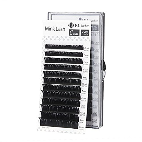 Eyelash Extension BL Signature Mink Lash C Curl 8 Sizes in 1 Mixed Tray (CX0.15mm)