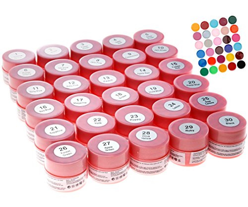 30PCS MIX PURE COLOR UV GEL UV NAIL ART BUILDER GEL SET FOR NAIL TIPS 5ML EACH
