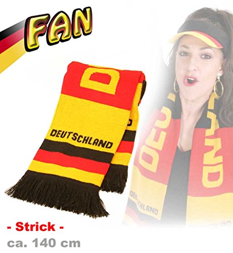 Preisvergleich Produktbild Strickschal FAN, Strick, ca. 140 cm, Deutschland, Fußball, WM, EM