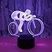 Produktbild 3D Nachtlicht Lampe Fahrrad Geschenke mit Fernbedienung oder Touch Nachttischlampe 7 Farben ändern Switch Schreibtisch Lampen für Kinder Geburtstagsgeschenk Beste Mädchen Baby LED Stimmungslicht