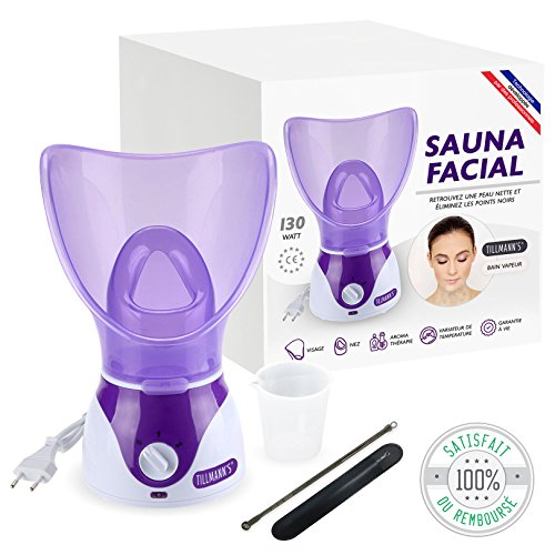 Tillmann's Sauna Facial - Bain de visage - Fumigation - Offert : deux extracteurs de points noirs dans un étui !!! - Notice en Francais
