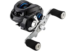 Fishdrops Baitcaster Reel 7.5 oz Light Weight & Smooth, 12.12LB Drag Magnetic Brake Baitcasting Reels, Gear Ratio 7.0:1 Affordable Low Profile Freshwater Bait Caster Fishing Reel