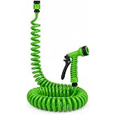 Orret Home 10 Metre Spiral Bah&ccedil;e Sulama Hortumu Seti, 7 Fonksiyonlu Sprey Tabancalı Uzayabilir Kompakt Hortum, Pratik Bah&ccedil;e H
