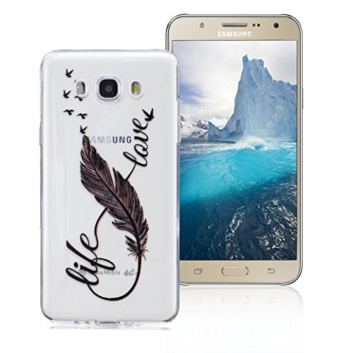 Funda Samsung Galaxy J7 2016 SM-J710F  AllDo Funda TPU Silicona para Samsung Galaxy J7 2016 SM-J710F Funda Transparente Claro Carcasa Flexible Suave TPU Silicone Case Soft Cover Carcasa Protectora Funda Ultra Delgado Caja Ligero Esbelto Casco Anti Rasgu  os Funda Anti Choque - Amor de la Vida