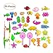 Produktbild LITOON-UK Angeln Spielzeug Set Badespielzeug Magnetic Angeln Spielzeug, Angeln Spiele für Kinder Lernen Bildung Spielzeug für Kinder Jungen Mädchen Kleinkinder 39 Stk