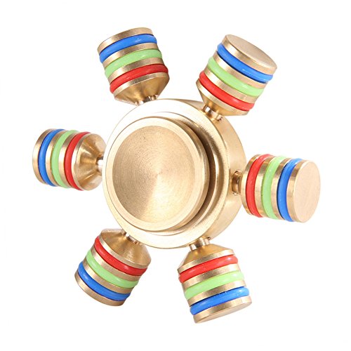 Hanyia EDC Spinner Fidget Spielzeug Lucky Brass Rainbow Spinner for Kids Adults Stress Reducer Spielzeug fur Kinder und Erwachsene Spielzeug