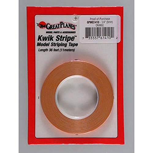 Preisvergleich Produktbild Great Planes Orange 6,4 mm 11 Meter Zierlinienband GPMQ1410