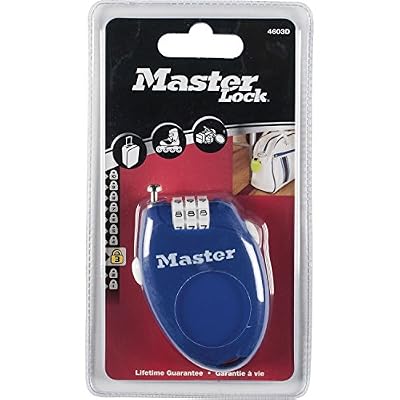 Masterlock Master Lock Antivol à câble 1 pièce (Couleur variable) Noir/Taupe/Vert Anis/Bleu - Coloris aléatoire