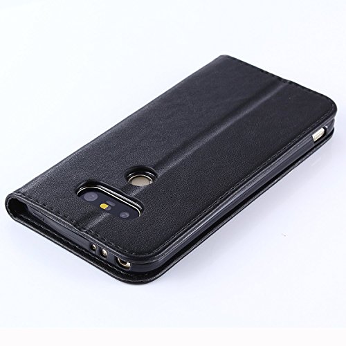 C-Super Mall-UK LG G5 hülle,Qualität PU-Leder starke magnetische Schnalle Mappen-Standplatz -Schlag-Fall für LG G5 ( schwarz ) - 7