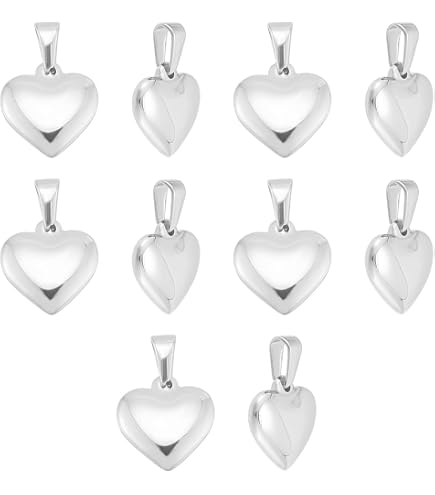 oupados 120 Pièces Coeur Charmes en métal Breloques Coeur en Argent en Métal en Forme de Coeur pour Bricolage Cadeaux, Bracelets, Bijoux, Colliers, Trou 3 mm oupados 120 Pièces Coeur Charmes en métal Breloques Coeur en Argent en Métal en Forme de Coeur pour Bricolage Cadeaux, Bracelets, Bijoux, Colliers, Trou 3 mm