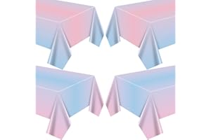 APUXXJUPA Geschlecht offenbaren Tischdecke - rosa und Blaue Tischdecke Pastell Geburtstagsdekorationen für Jungen oder Mädchen Baby Dusche Geschlecht offenbaren Tischdekorationen
