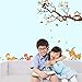 Produktbild Chaoaihekele Cartoon Wald Baum Tier Affe Hirsch Eichhörnchen Pvc Wandaufkleber Für Kinderzimmer Kinder Schlafzimmer Wandtattoo Wohnkultur Wandbild