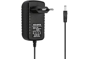 Azlanway 12 V 2 A Adaptateur Secteur, Chargeur d'alimentation CA à CC 12 Volts avec fiche 5,5 x 2,5 mm pour Bande LED, routeur, Voiture électrique pour Enfants, caméra IP, Disque Dur Externe, caméra