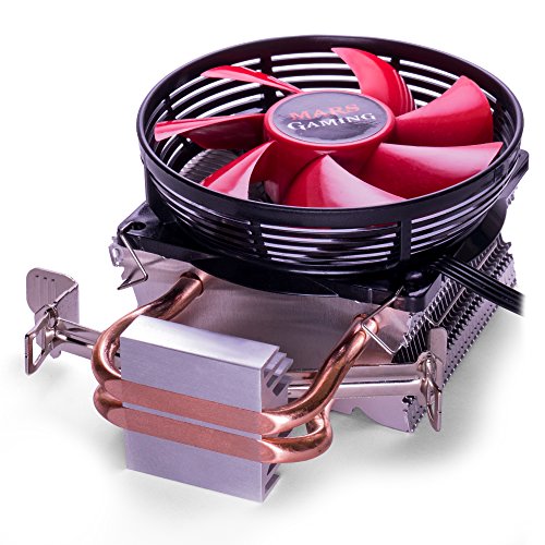 Mars Gaming MCPU117- Disipador gaming para ordenador  ventilador 90mm  tecnolog  a PWM  soporte AM4  TDP de hasta 120W  perfil ultradelgado  color rojo y negro