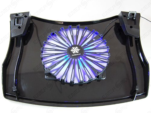 Notebook Laptop Kühler für 17″ – 19″ Notebook Laptop (41cm x 33cm) XXL Kühler mit Blau LED ***(Schwarz)*** - 2