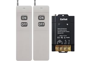 Cerhot AC 230V 3000m 30A Kit ricevitore e interruttore luce remoto wireless ad alta potenza, interruttore di controllo remoto wireless, interruttore relè wireless per pompa dell'acqua, illuminazione
