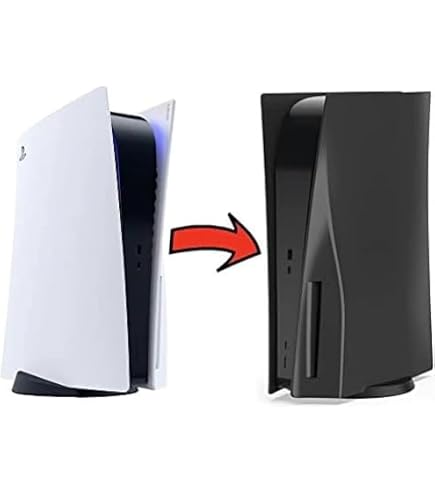 Matte/Shiny Black PS5 Faceplate Disc Edition Snap-on Console Cover