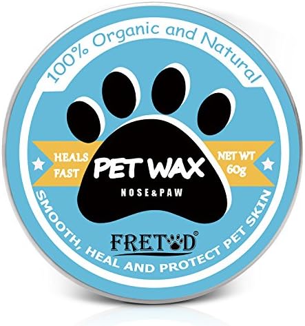 FRETOD Dog Paw Butter Pet Balm 60G - 100% Organic Wax Protect and Moisturize Dry Cracked Nose &amp; Pad