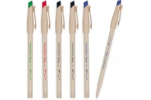 NEWELL BRANDS 6 penne a sfera cancellabili Replay, pennino medio da 1,0 mm, colori assortiti – nero, blu, rosso e verde