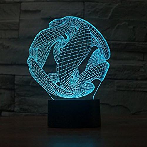 Alisabler 3D Lamp AbstractNight 7 Color Change Best Gift Night Light LED Furnish Desk Table Lighting Home Decoration Toys