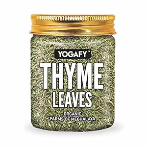 YOGAFY- Organic Thyme Leaves I Herbal Tea Leaves for Cough and Cold |100 Gram - 50 Cups |