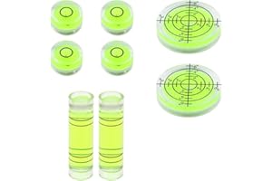 WeddHuis 8 Pezzi Mini Livella a Bolla Rotonda Livella Spirit Level per Campeggio, Fotocamere, Immagini Fisse (Livella Piccola)