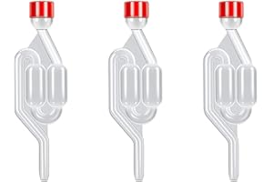 YIHECWY 3 Pack Fermentation Airlock S-Shape Air Lock Bubbler Air Lock Brewing Airlock Wine Airlock Fermenter Check Valve Airlock for Homebrew Beer Fermentation Wine Making Home Brewing