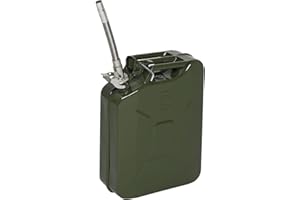 LEADZM Bidon Essence Bidon de carburant professionnel 20 L Carburant Métal Bidon avec Bec Verseur pour Essence, Diesel