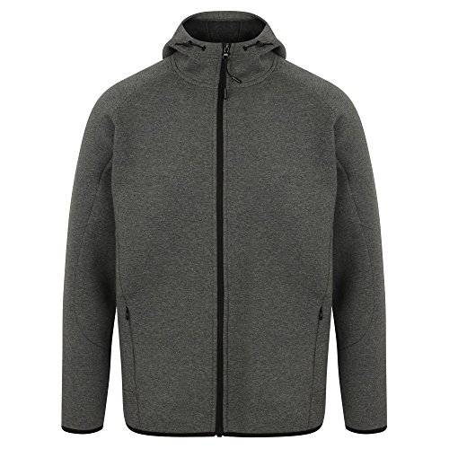 Tombo - Sudadera con cremallera para hombre (Grande (L)/Gris Oscuro)