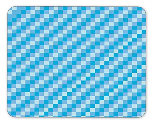 Preisvergleich Produktbild HYYCLS Blue Grid Mousepad Mauspads Great Gift Idea