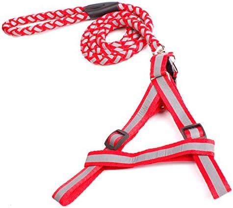 dog harness Vest Reflective leads Matching Collar red M