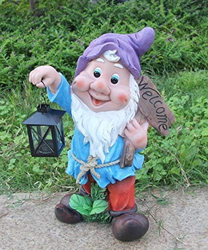 Decorado Creations Gnome T Light Lamp and Welcome Sign Home and Garden Decor