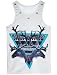Move&Moving(TM) Man Geometric Deers Pattern Round Neck Tank Top Light Gray M